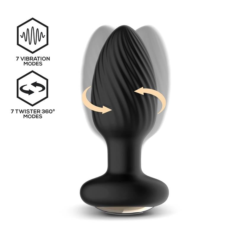 Drago Buttplug Vibration & 360º Twister - Lovebunny.se