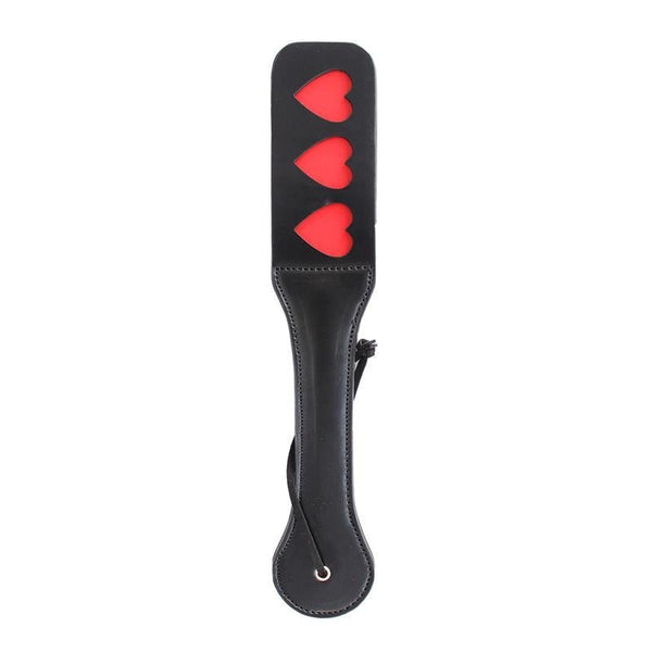Fetish Addict Vegan Leather Paddle with Hearts 32cm - Lovebunny.se