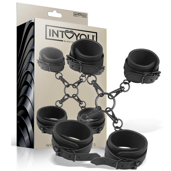 INTOYOU Wrist and Ankle Cuffs Set Vegan Leather - Lovebunny.se