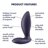 Satisfyer Vibrerande Buttplug Power Plug, APP - Lovebunny.se