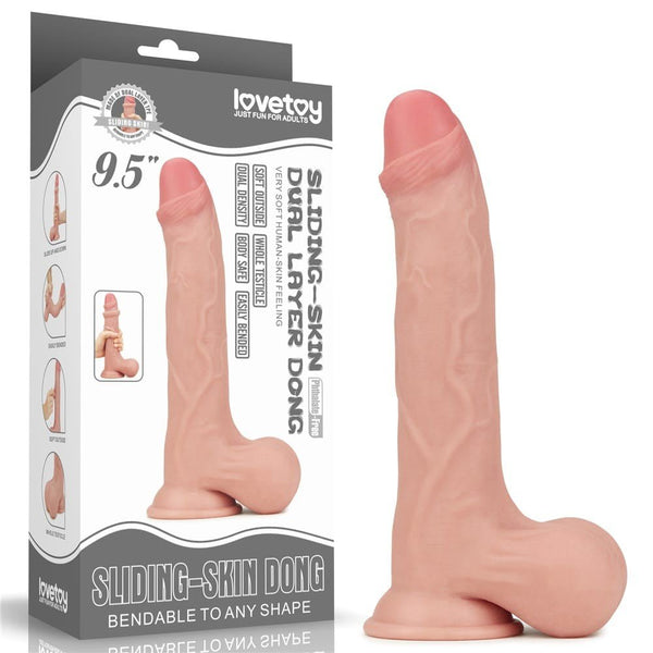 Sliding Skin Dildo 24.5 cm Nude - Lovebunny.se
