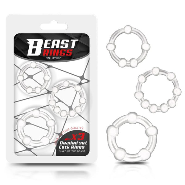 Beast Rings Penisring Set 3-pack Transparent - Lovebunny.se