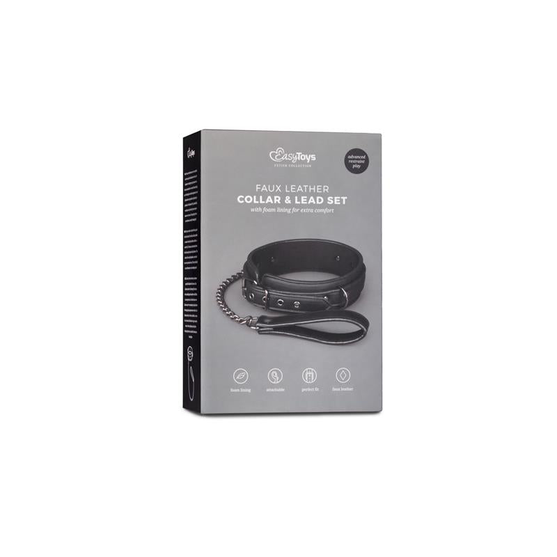 EasyToys Fetish Collar with Leash - Lovebunny.se