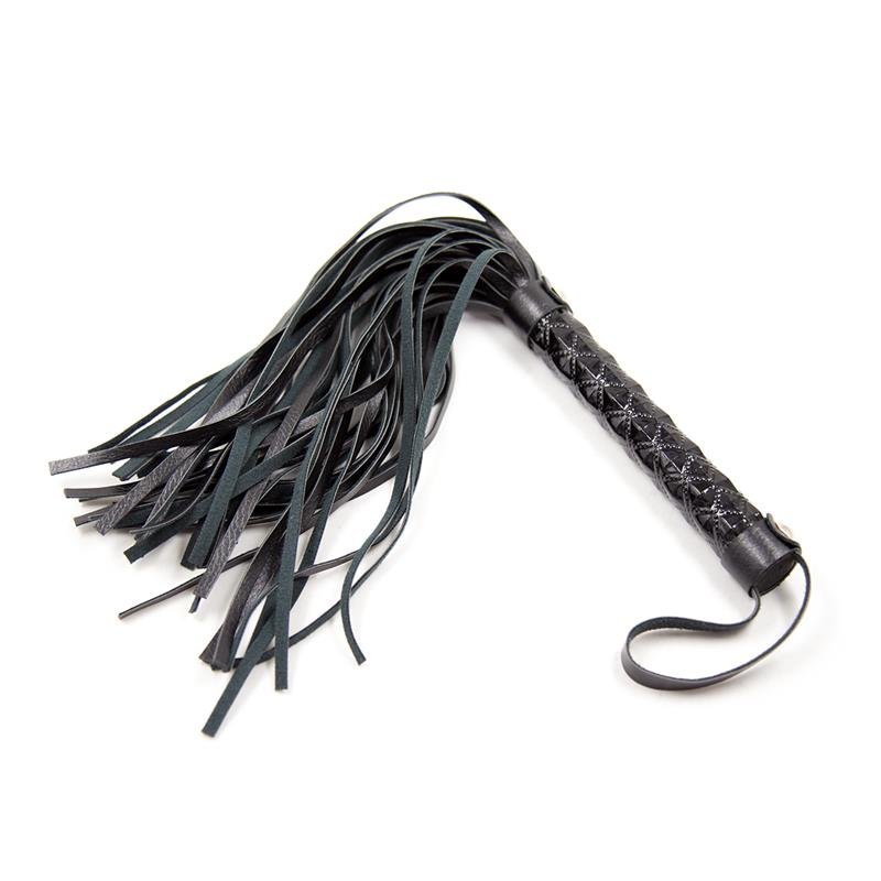 Fetish Addict Flogger Diamond Pattern with Metal Hardware 39cm - Lovebunny.se