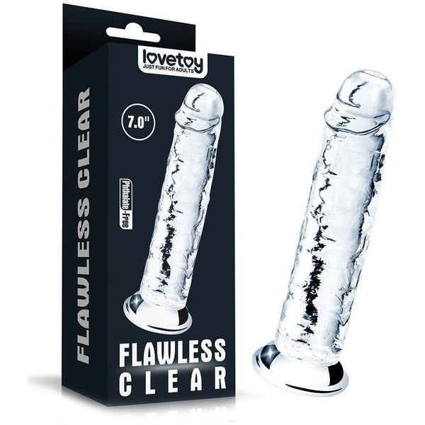 Flawless Clear Dildo 18cm - Lovebunny.se