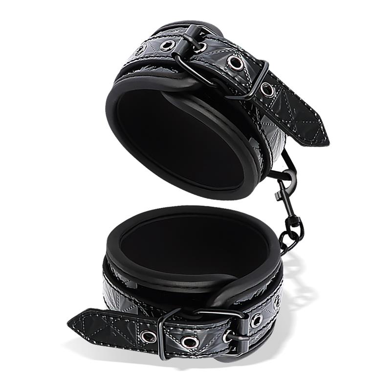 INTOYOU Adjustable Handcuffs Sapphire Vegan Leather - Lovebunny.se