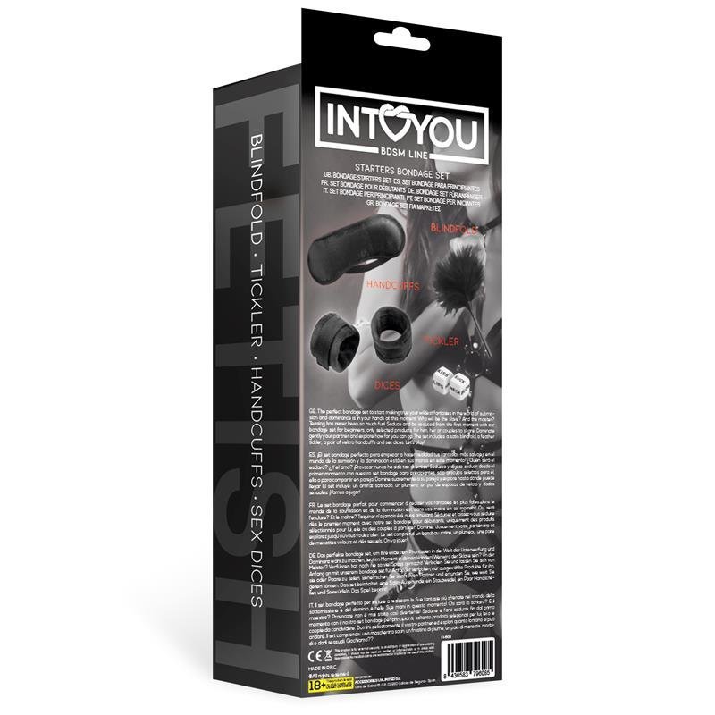 INTOYOU Starters Bondage Set 4 Pieces Svart - Lovebunny.se