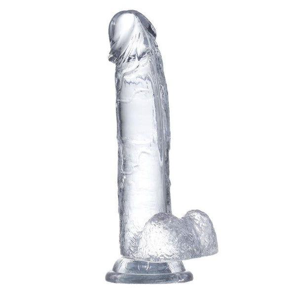 Latetobed Realistic Dildo with Testicles Crystal Material 15,5cm - Lovebunny.se