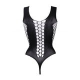 Le Désir V-Neck Teddy with Opaque Panels - Lovebunny.se