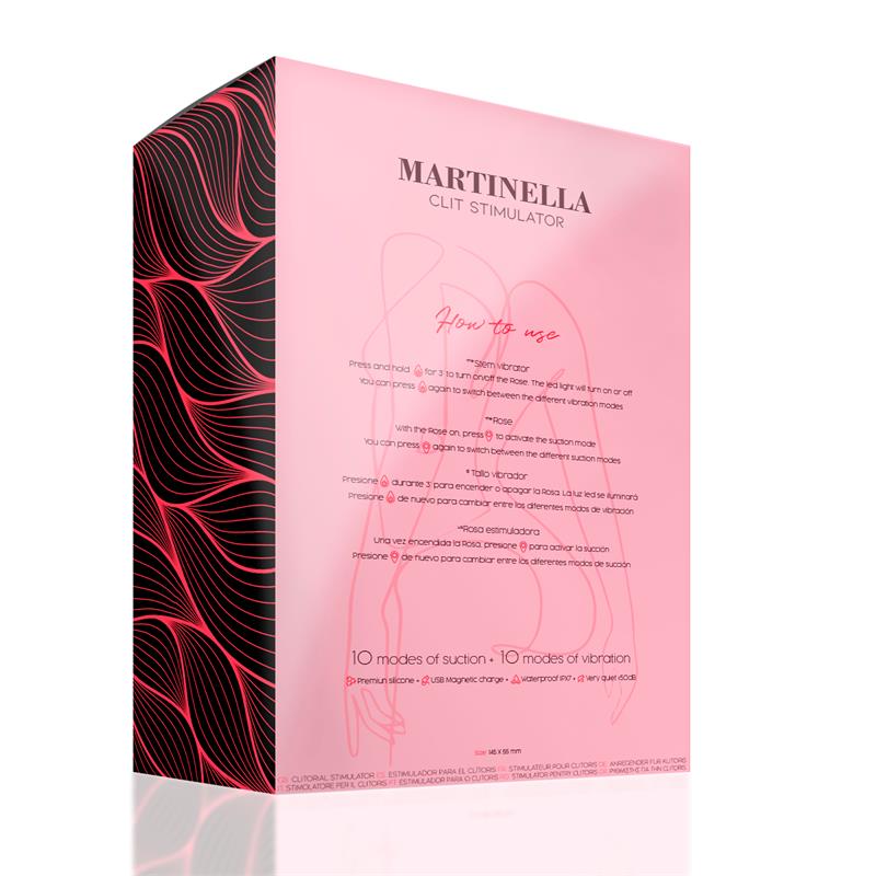 Martinella Clitoris Stimulator with Point Vibrator Hot Röd - Lovebunny.se