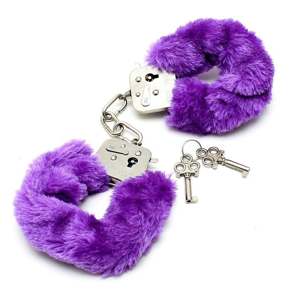 Rimba Handcuffs with Purple Fur - Lovebunny.se