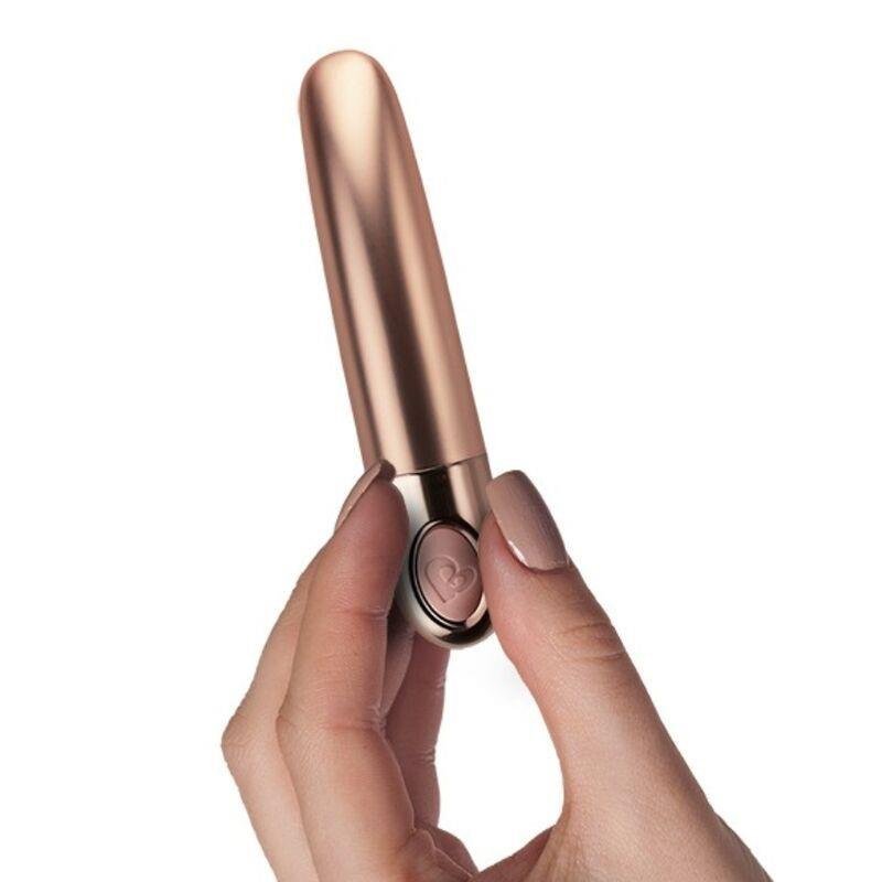 Rocks-Off Ellipse Vibrating Bullet Metallic Dusk Pink - Lovebunny.se
