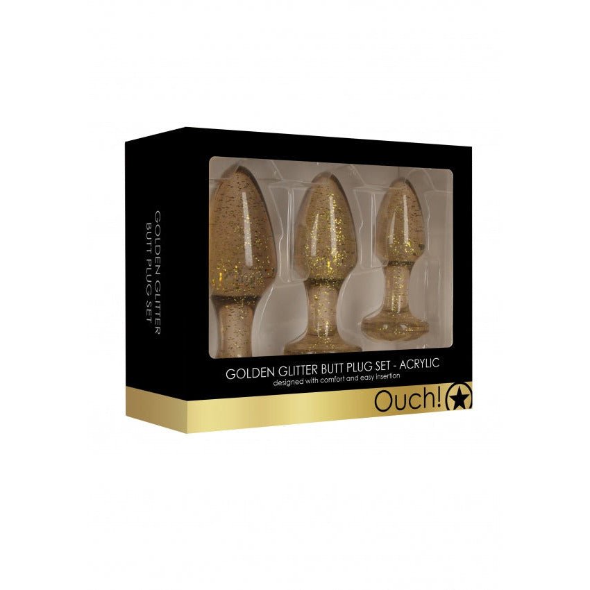Shots Acrylic Buttplug Set Guld - Lovebunny.se