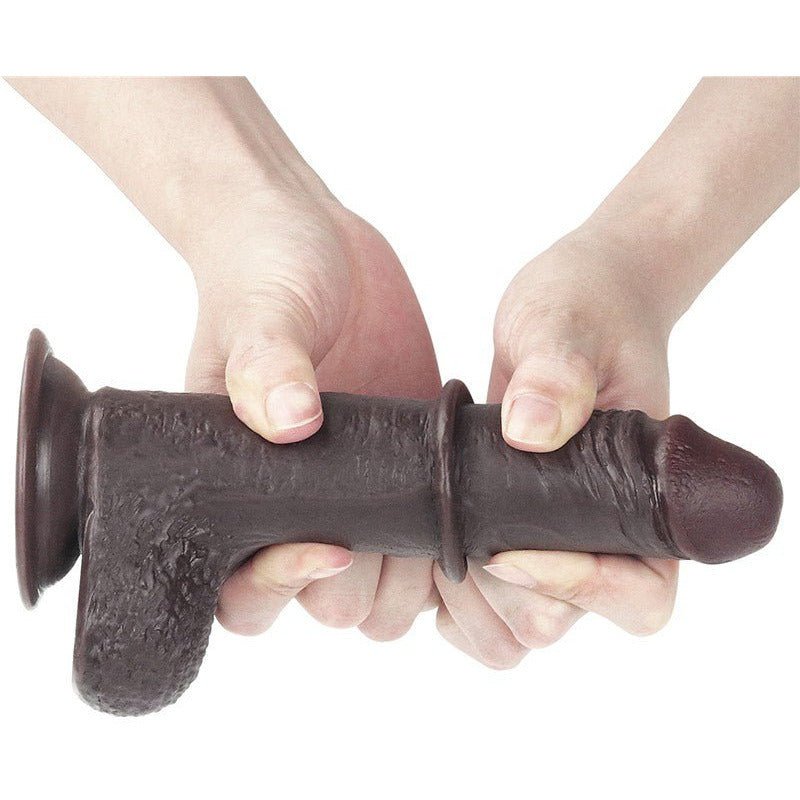 Sliding Skin Dildo 17.5cm Mörk - Lovebunny.se