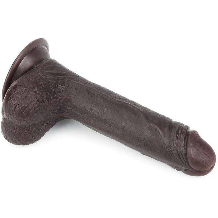 Sliding Skin Dildo 17.5cm Mörk - Lovebunny.se