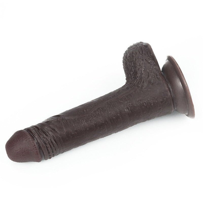 Sliding Skin Dildo 17.5cm Mörk - Lovebunny.se