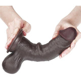 Sliding Skin Dildo 19.5cm Mörk - Lovebunny.se
