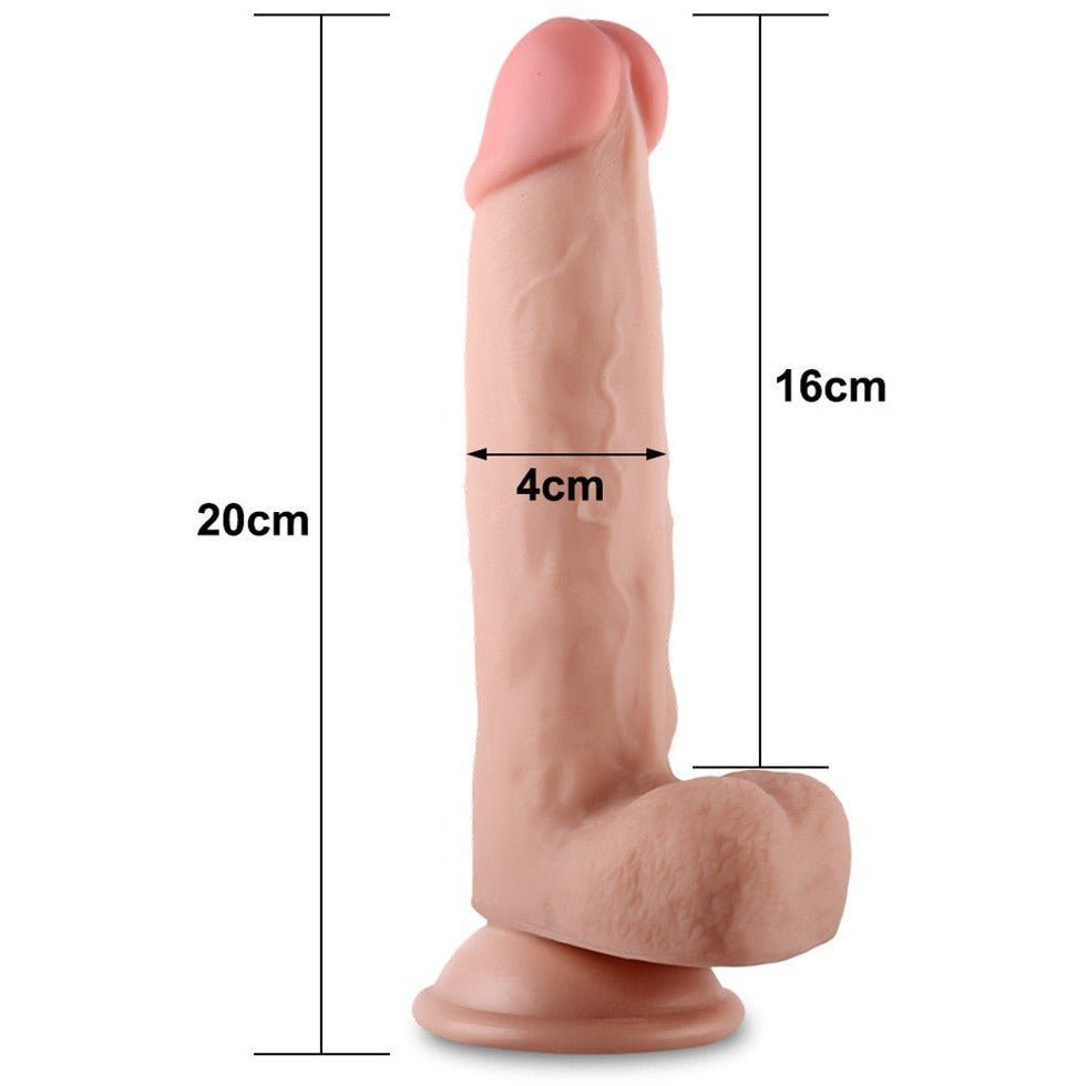 Sliding Skin Dildo 20cm Nude - Lovebunny.se