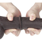Sliding Skin Dildo 23cm Mörk - Lovebunny.se