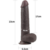 Sliding Skin Dildo 23cm Mörk - Lovebunny.se