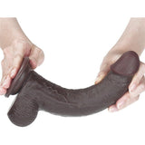 Sliding Skin Dildo 23cm Mörk - Lovebunny.se