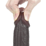 Sliding Skin Dildo 23cm Mörk - Lovebunny.se