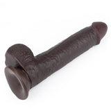 Sliding Skin Dildo 23cm Mörk - Lovebunny.se