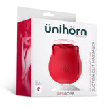 Ünihörn Redrose Clitoris Sucker with Magnetic Base USB Silicone - Lovebunny.se