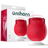 Ünihörn Redrose Clitoris Sucker with Magnetic Base USB Silicone - Lovebunny.se