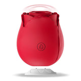 Ünihörn Redrose Clitoris Sucker with Magnetic Base USB Silicone - Lovebunny.se